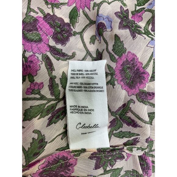 Cleobella 'Bryce' Pink Chiffon Midi Dress Size M - Picture 5 of 5